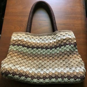The SAK hand Crochet multi color handbag
